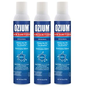 Ozium® 8 Oz. Air Sanitizer & Odor Eliminator for Homes, Cars, Offices and More, Original Scent – 3 Pack