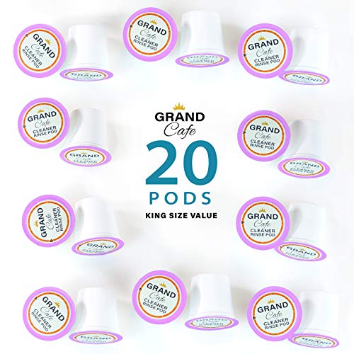 Grand Cafe – 20 Pack K-Cup Cleaner and Rinse for Keurig Single Serve Brewer Machines – 2.0 Compatible | The Storepaperoomates Retail Market - Fast Affordable Shopping
