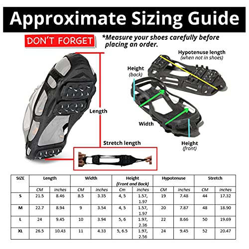 Limm Crampons Ice Traction Cleats XLarge – Lightweight Snow Cleats for Walking on Snow & Ice – Anti Slip Shoe Grips Quickly & Easily Over Footwear – Portable Ice Grippers for Shoes & Boots | The Storepaperoomates Retail Market - Fast Affordable Shopping