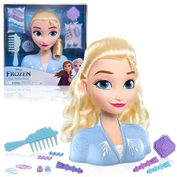 Disney Frozen 2 Elsa Styling Head, 14-Pieces Include Wear and Share Accessories, Blonde, Hair Styling for Kids, by Just Play | The Storepaperoomates Retail Market - Fast Affordable Shopping