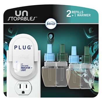 Febreze Plug in Air Fresheners, Unstopables Fresh Scent, Odor Eliminator for Strong Odor, Scented Oil Refill, 1 Warmer + 2 Oil Refills | The Storepaperoomates Retail Market - Fast Affordable Shopping
