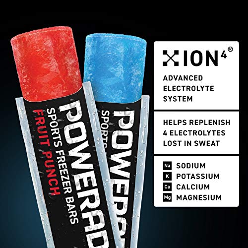 POWERADE Sports Freezer Bars, Giant Sized 5.5 oz Refreshing Ice Pops with Electrolytes B Vitamins – Naturally Flavored with other Natural Flavors, Mountain Berry Blast and Fruit Punch, 45 Total Freezer Bars | The Storepaperoomates Retail Market - Fast Affordable Shopping