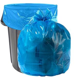 Aluf Plastics 33 Gallon Blue Trash Bags – (Pack of 100) – 1.2 MIL – Garbage or Recycling Bags 33″ x 39″ – Large Plastic Can Liners – for Industrial, Home, Contractor, Recycling