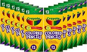 Crayola Colored Pencils Bulk, Kids School Supplies For Teachers, 12 Colored Pencil Packs with 12 Colors [Amazon Exclusive]