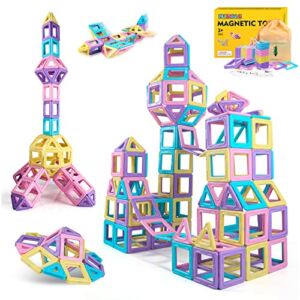 Magnetic Blocks Basic Set (28 Pieces+Number Kits), STEM Toys for 2 3 4 5 6 Year Old Girls Boys, Magnetic Tiles, Educational Magnet Toys for Toddlers 3-5, 4-8, Building Blocks for Kids Ages 2+ Gift