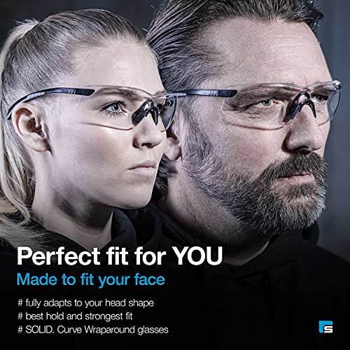 Safety Glasses for Men & Women (Advanced) by SolidWork | Ultra-Light Flex-Fitting Safety Work Eye Glasses with Integrated Side Protection | Anti Fog Protective Eyewear Shooting Glasses | US ANSI Z87 | The Storepaperoomates Retail Market - Fast Affordable Shopping