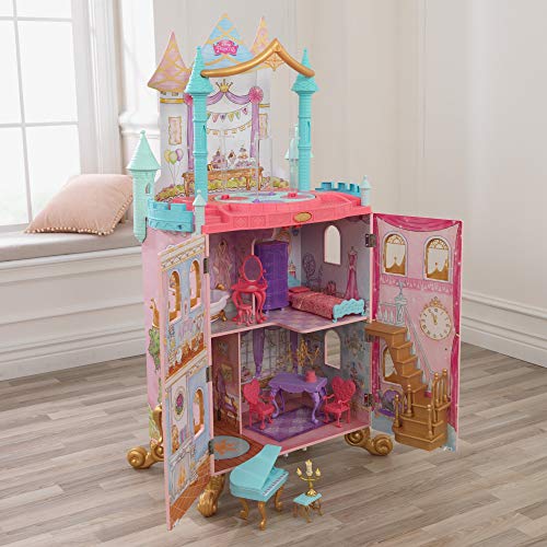 KidKraft Disney Princess Dance & Dream Wooden Dollhouse, Over 4-Feet Tall with Sounds, Spinning Dance Floor and 20 Play Pieces, Gift for Ages 3+ , Pink | The Storepaperoomates Retail Market - Fast Affordable Shopping