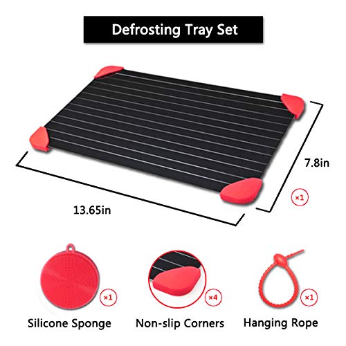 Defrosting Tray for Frozen Meat Rapid and Safer Way of Thawing Food Large Size Defroster Plate Thaw by Miracle Natural Heating A Pack with 7 Pieces Included | The Storepaperoomates Retail Market - Fast Affordable Shopping