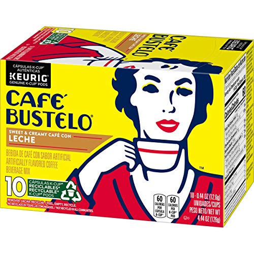Café Bustelo Café con Leche Flavored Espresso Style Coffee, 10 Keurig K-Cup Pods | The Storepaperoomates Retail Market - Fast Affordable Shopping