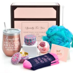 Birthday Gifts for Women, Christmas Gifts for Friends Gifts for Her Girlfriend Sister Mom Unique Gifts Box Insulated Tumbler Scented Candle