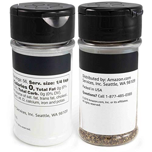 Amazon Brand – Salt and Pepper Set, 4 Ounces Salt and 1.25 Ounces Pepper | The Storepaperoomates Retail Market - Fast Affordable Shopping