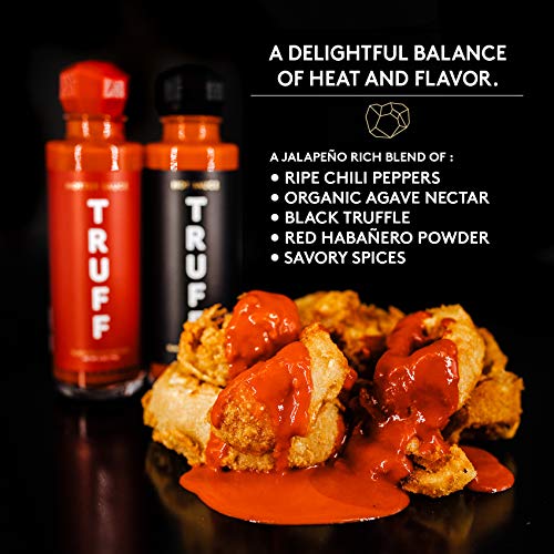 TRUFF Original and Hotter Black Truffle Hot Sauce 2-Pack Bundle, Gourmet Hot Sauce Set, Black Truffle and Chili Peppers, Gift Idea for the Hot Sauce Fans, An Ultra Unique Flavor Experience (6 oz, 2 count with Premium Box) | The Storepaperoomates Retail Market - Fast Affordable Shopping
