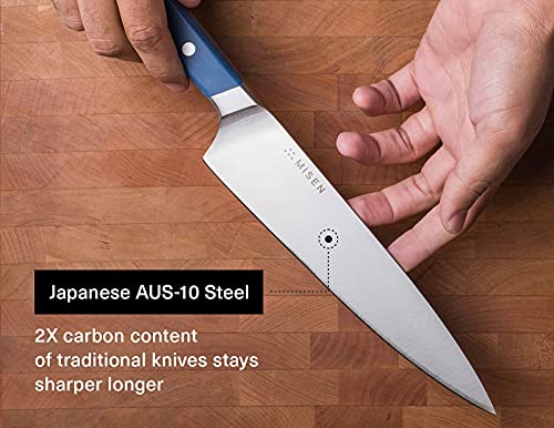 Misen Chef Knife – 8 Inch Professional Kitchen Knife – High Carbon Steel Ultra Sharp Chef’s Knife, Blue | The Storepaperoomates Retail Market - Fast Affordable Shopping