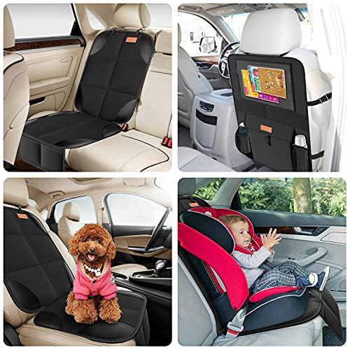 Smart eLf Car Seat Protector + Backseat Car Organizer Kick Mat, Large & Waterproof 600D Fabric Child Auto CarSeat Protectors Saver for Baby Sit with Storage Pockets for Leather and Fabric Car Seat | The Storepaperoomates Retail Market - Fast Affordable Shopping