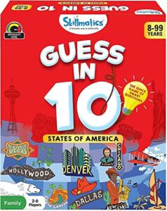 Skillmatics Card Game : Guess in 10 States of America | Gifts for 8 Year Olds and Up | Quick Game of Smart Questions | Super Fun for Travel & Family Game Night