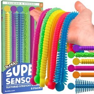 BUNMO Sensory Toys – Calming Textured Silly Stretchy Strings and Sensory Toys for Autistic Children. Stocking Stuffers for Kids 8-12 Ideal Autistic Toys – 6 Pack