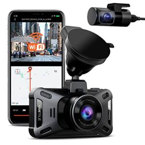 Vantrue X4S Duo True 4K 5G WiFi Dual Dash Cam with Free APP, 4K+1080P Front and Rear Car Camera, 24/7 Parking Mode, Super Night Vision, Motion Detection, Front 60FPS, Capacitor, Support 512GB Max