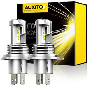 AUXITO H4 9003 HB2 LED Headlight Bulbs, 12000LM Per Set 6500K Xenon White for High and Low Beam Hi/Lo Plug and Play, Pack of 2