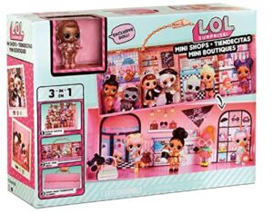 LOL Surprise 3-in-1 Mini Shops Playset with Exclusive Collectible Doll & Display Case Holds 36 Dolls, Gift for Kids and Collectors, Toys for Girls Boys Ages 4 5 6 7+ Years Old