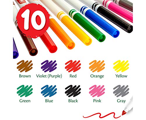 Crayola Fine Line Markers Bulk, School Supplies for Kids, 12 Marker Packs with 10 Colors, Multi | The Storepaperoomates Retail Market - Fast Affordable Shopping