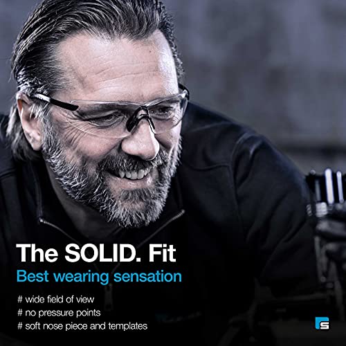 Safety Glasses for Men & Women (Advanced) by SolidWork | Ultra-Light Flex-Fitting Safety Work Eye Glasses with Integrated Side Protection | Anti Fog Protective Eyewear Shooting Glasses | US ANSI Z87 | The Storepaperoomates Retail Market - Fast Affordable Shopping
