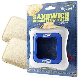 Sandwich Cutter, Sealer and Decruster for Kids – Remove Bread Crust, Make DIY Pocket Sandwiches – Non Toxic, BPA Free, Food Grade Mold – Durable, Portable, Easy to Use (Square)
