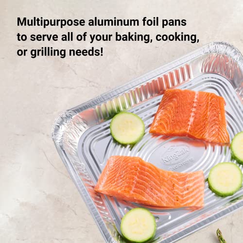 Aluminum Pans Half Size, 9X13, Extra Heavy Duty Disposable Foil Pans For Baking (30 Pack) Roasting & Chafing, Deep Tin Foil Bakeware, Steam Table Tray, Cookware, Food Prepping, Cake & Oven Pan | The Storepaperoomates Retail Market - Fast Affordable Shopping