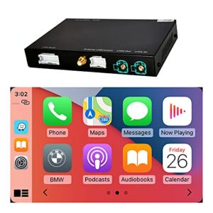 Road Top Wireless Carplay Retrofit Kit Decoder for BMW NBT system 3 4 5 6 7 Series X1 X3 X4 X5 X6 2012-2016, Support iOS 13 14, Android Auto, AirPlay, Mirroring, Rear View, USB Drive, Firmware Upgrade