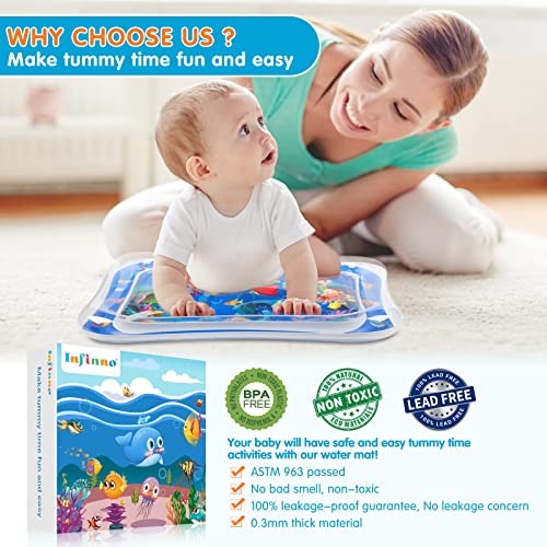 Infinno Inflatable Tummy Time Mat Premium Baby Water Play Mat for Infants and Toddlers Baby Toys for 3 to 24 Months, Strengthen Your Baby’s Muscles, Portable | The Storepaperoomates Retail Market - Fast Affordable Shopping