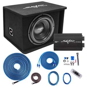 Skar Audio Single 12″ Complete 1,200 Watt SDR Series Subwoofer Bass Package – Includes Loaded Enclosure with Amplifier