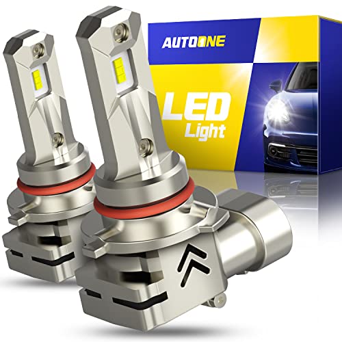 AUTOONE 9005 LED Headlight Bulbs 6000K White, 14000LM 9005 LED Bulb for High Beam Low Beam, Non-Polarity Mini Size Wireless Plug and Play HB3 LED Headlight Bulb, Pack of 2 | The Storepaperoomates Retail Market - Fast Affordable Shopping