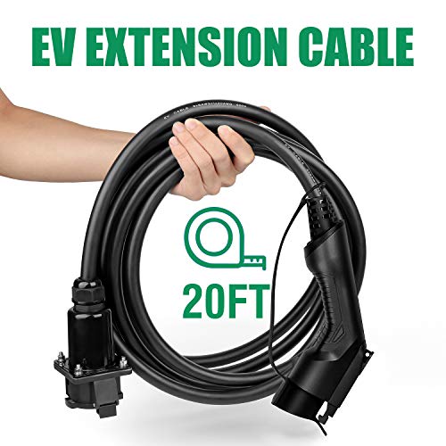 LEFANEV 40A 20 Feet EV Charger Extension Cord for J1772 Electric Vehicle Charging Stations | The Storepaperoomates Retail Market - Fast Affordable Shopping