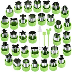 35 Pack Cookie Cutters Vegetable Fruit Cutter Shapes Stamps Mold Mini Cookie Cutters