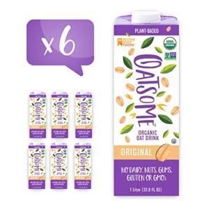 Oatsome Organic Oat Milk, 6 Count 1-Liter Cartons