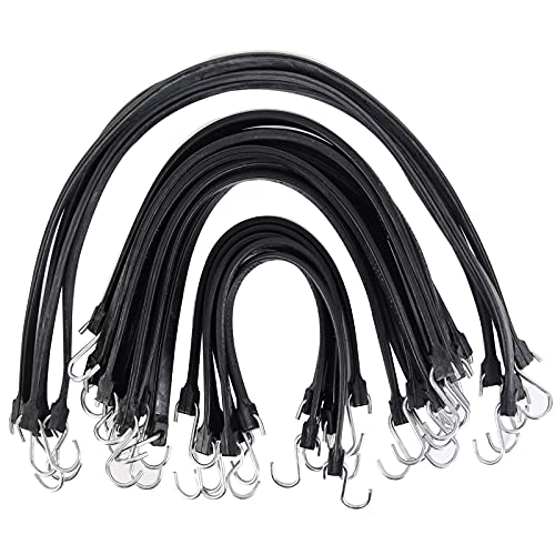 XSTRAP STANDARD Multiple Size Natural Rubber Tarp Bungee Straps Tie Down Cords with S Hooks Heavy Duty Ideal for Securing Tarps – 20 Pack | The Storepaperoomates Retail Market - Fast Affordable Shopping
