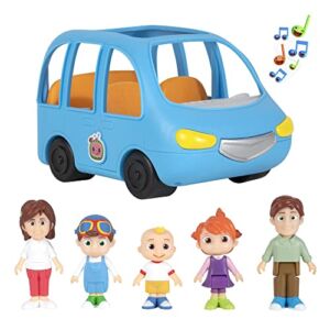 CoComelon Deluxe Family Fun Car, with Sounds – Includes JJ, Mom, Dad, Tomtom, YoYo – Plays Clip of Song, are We There Yet – Toys for Kids, Toddlers, and Preschoolers – Amazon Exclusive