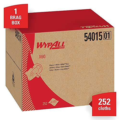 WypAll General Clean X60 Multi-Task Cleaning Cloths (54015), Brag Box, White, 1 Box with 252 Sheets | The Storepaperoomates Retail Market - Fast Affordable Shopping