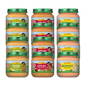 Earth’s Best Organic Stage 1 Baby Food, Fruit Jars Variety Pack, 4 oz (Pack of 12)