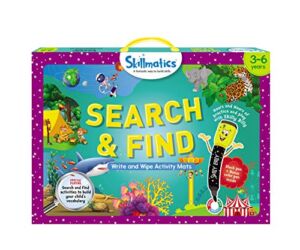 Skillmatics Educational Game : Search and Find | Gifts & Preschool Learning for Kids Ages 3 to 6 | Reusable Activity Mats with 2 Dry Erase Markers