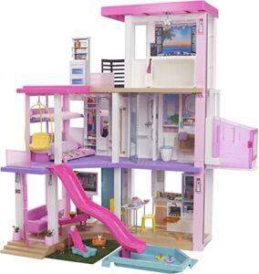 Barbie Dreamhouse Doll House Playset Barbie House with 75+ Accesssories Wheelchair Accessible Elevator Pool, Slide and Furniture