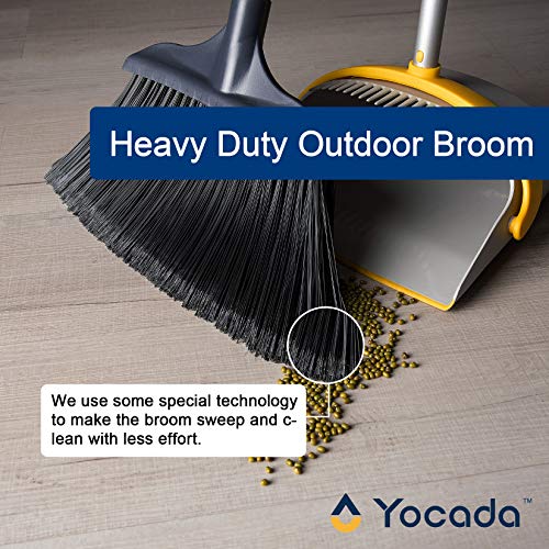 Yocada Heavy-Duty Broom Outdoor Indoor Commercial 3 PCS Perfect for Courtyard Garage Lobby Mall Market Floor Home Kitchen Room Office Pet Hair Rubbish 54Inch | The Storepaperoomates Retail Market - Fast Affordable Shopping