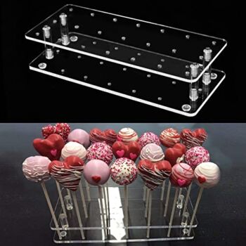 Cake Pop Display Stand, 21 Hole Clear Acrylic Lollipop Holder Weddings Baby Showers Birthday Parties Anniversaries Halloween Candy Decorative 21 Hole | The Storepaperoomates Retail Market - Fast Affordable Shopping