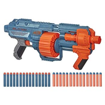 NERF Elite 2.0 Shockwave RD-15 Blaster, 30 Darts, 15-Dart Rotating Drum, Pump-Action Slam Fire, Built-in Customizing Capabilities | The Storepaperoomates Retail Market - Fast Affordable Shopping