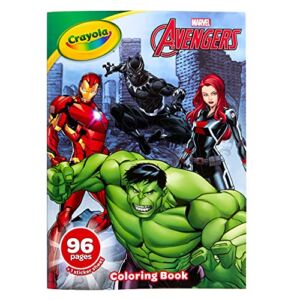 Crayola Avengers Coloring Book with Stickers, Gift for Kids, 96 Pages, Ages 3, 4, 5, 6