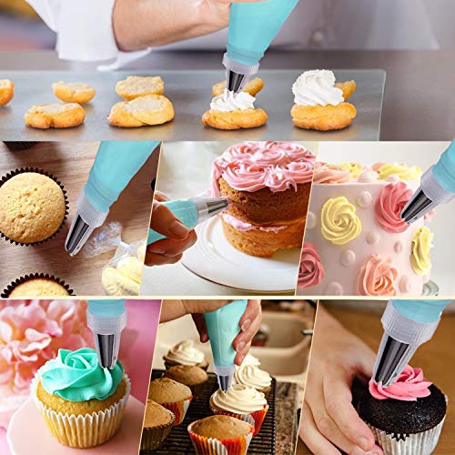 Piping Bags and Tips Set, Cake Decorating Supplies for Baking with Reusable Pastry Bags and Tips, Standard Converters, Silicone Rings, Cake Decorating Tools for Cookie Icing, Cake, Cupcake | The Storepaperoomates Retail Market - Fast Affordable Shopping