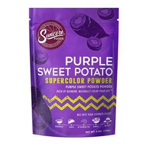 Suncore Foods Purple Sweet Potato Supercolor Powder, Purple Food Coloring Powder, Gluten-Free, Non-GMO, 5oz (1 Pack)