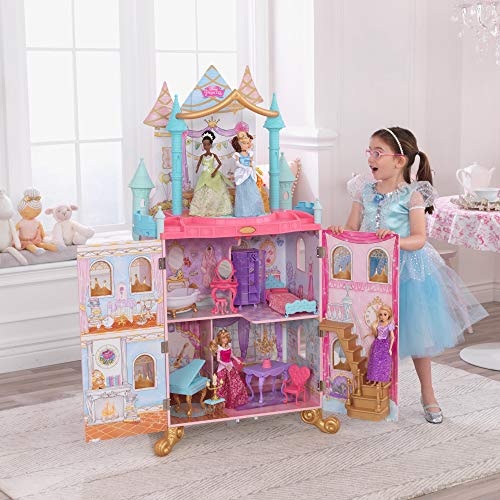 KidKraft Disney Princess Dance & Dream Wooden Dollhouse, Over 4-Feet Tall with Sounds, Spinning Dance Floor and 20 Play Pieces, Gift for Ages 3+ , Pink | The Storepaperoomates Retail Market - Fast Affordable Shopping