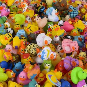 Assortment Rubber Duck Toy Duckies for Kids, Bath Birthday Gifts Baby Showers Classroom Incentives, Summer Beach and Pool Activity, 2″ (25-Pack)