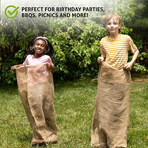 Large Burlap Potato Sack Race Bags, 23×40″ Burlap Bags, Outdoor Lawn Games for Kids & Adults -Fun for 4th of July BBQ, Picnic, Block Party, Family Reunion, Birthday Party, Halloween, Easter – Set of 6 | The Storepaperoomates Retail Market - Fast Affordable Shopping