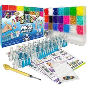 Rainbow Loom MEGA Combo Set, Features 7000+ Colorful Rubber Bands, 2 step-by-step Bracelet Instructions, Organizer Case, Great Gift for Kids 7+ to Promote Fine Motor Skills